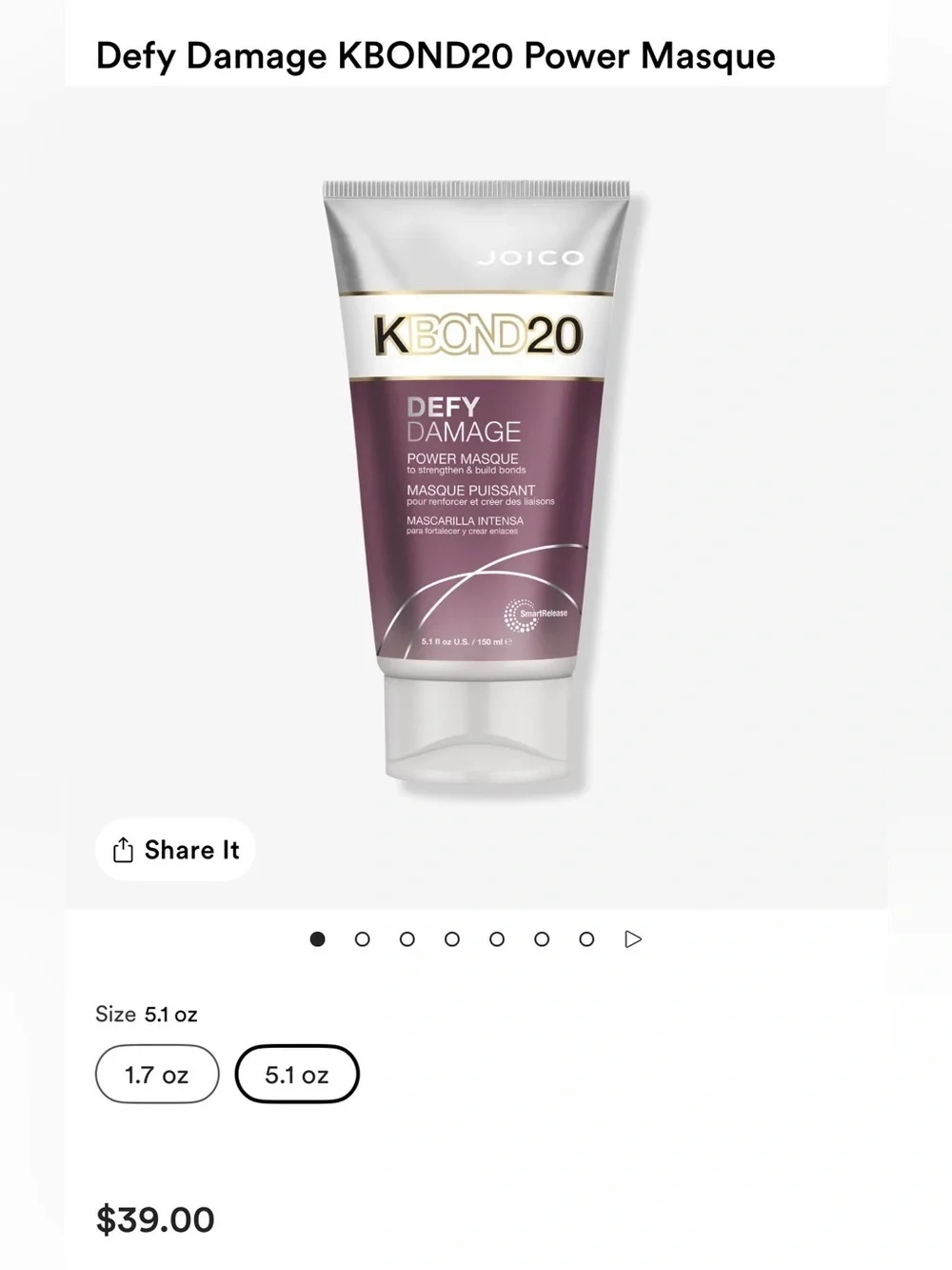 Joico Defy Damage K-Bond20 power mask